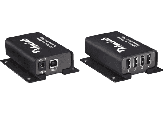 MuxLab 500072 - Kit Extensor USB 2.0 de 4 Puertos sobre Cat5e/6 hasta 100 metros