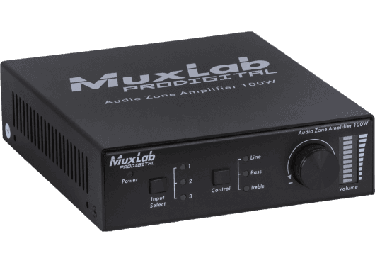 MuxLab IMU-500217-EU - Amplificador de Zona de Audio 100W Class D con Entradas Analógicas y Digitales