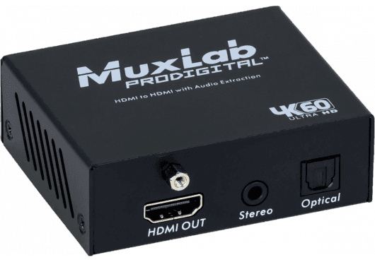 MuxLab IMU-500436 - 4K/60Hz HDMI Audio Extractor