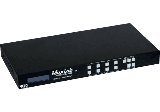 MuxLab IMU-500444 - 4x4 4K/60 HDMI Matrix