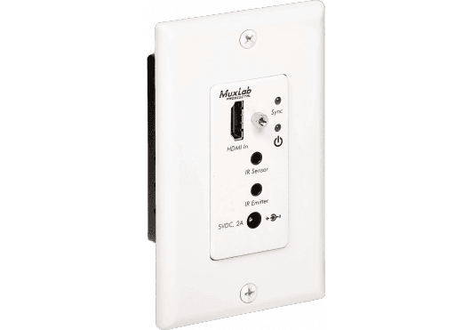 MuxLab IMU-500451-WP-DEC-TX - HDMI transmitter wallplate, HDBT, UHD-4K
