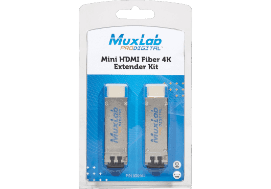 MuxLab IMU-500461 - Mini 4K HDMI over Fiber Transmitter-Receiver Kit