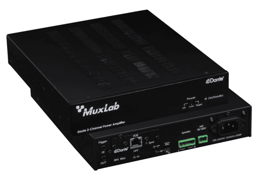 MuxLab IMU-500553 - 2-Channel 240W Dante Power Amplifier