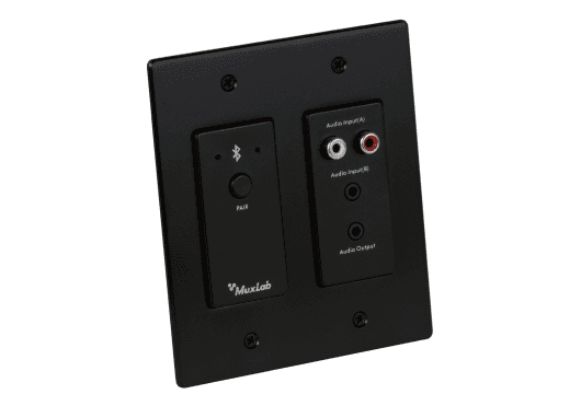 MuxLab IMU-500555 - RCA Dante Bluetooth Panel - Black
