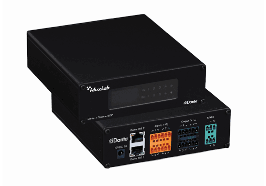 MuxLab IMU-500556 - 4-channel Dante audio DSP