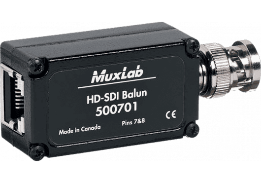 MuxLab 500701-2PK - Kit de 2 Baluns HD-SDI Pasivos para Transmisión sobre UTP