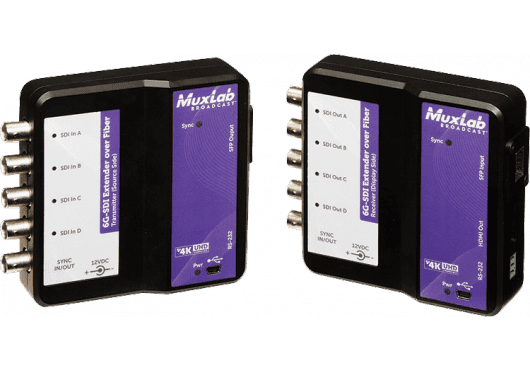 MuxLab 500732-SM10 - Kit de Extensión de Fibra Óptica 6G-SDI (10 km, Monomodo)