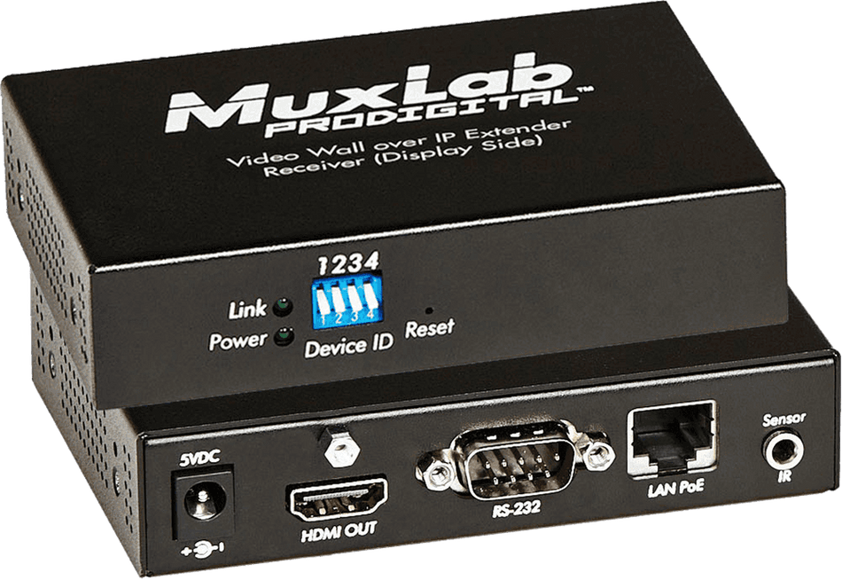 MuxLab 500754-RX - Receptor HDMI sobre LAN Gigabit para Video Wall