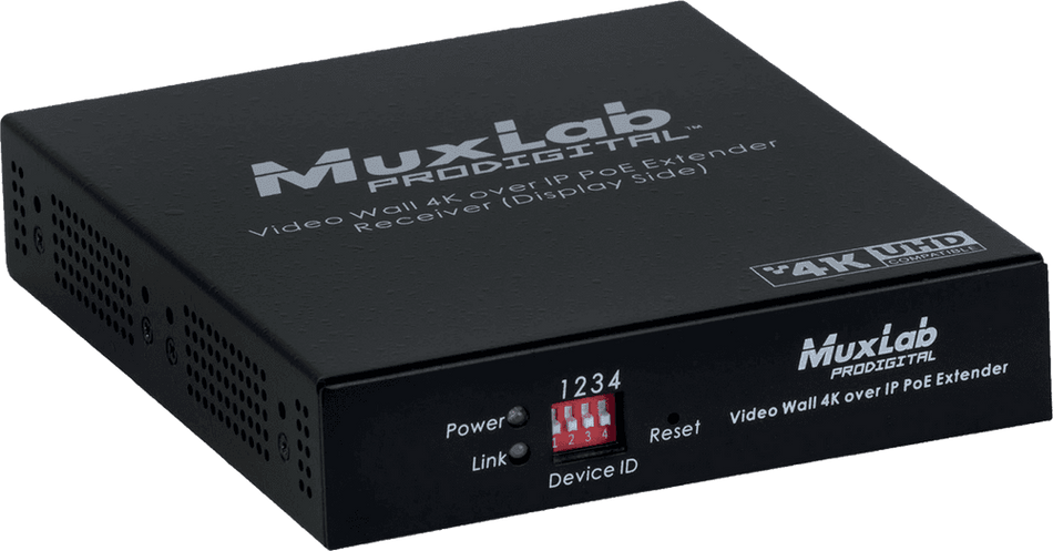 MuxLab 500759-RX - Receptor HDMI 4K sobre IP con PoE