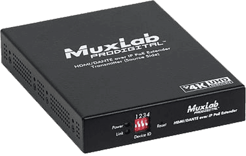 MuxLab IMU-500759-TX-DANTE - Transmisor HDMI 4K sobre IP con Dante