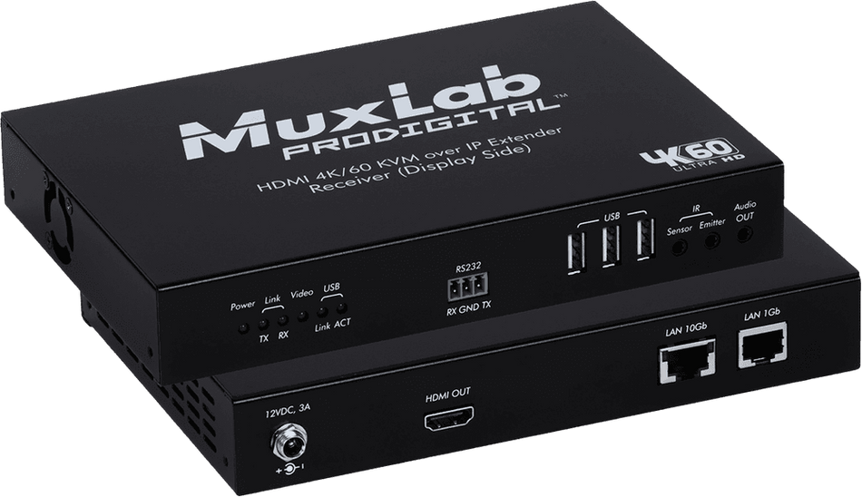 MuxLab IMU-500760-RX-KVM - Receptor KVM HDMI sobre IP 4K/60 sin Latencia