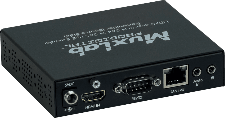 MuxLab 500762-TX - Transmisor HDMI sobre IP H.264/H.265 con PoE