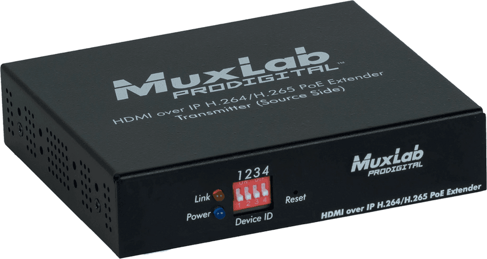 MuxLab 500762-TX - Transmisor HDMI sobre IP H.264/H.265 con PoE