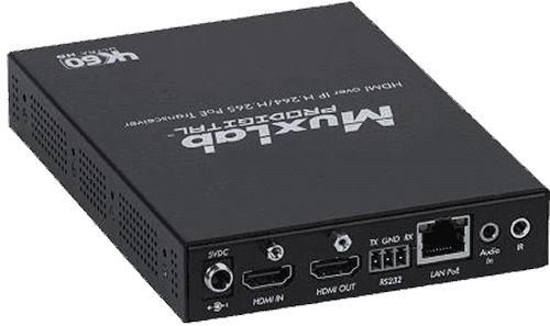 MuxLab IMU-500764-TX - Transmisor HDMI sobre IP H.264/H.265 con PoE