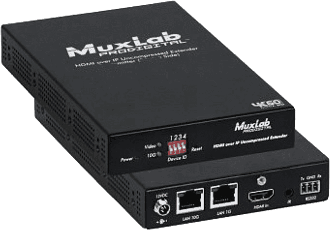 MuxLab IMU-500768-RX - Receptor AV sobre IP HDMI 4K/60 PoE RS232
