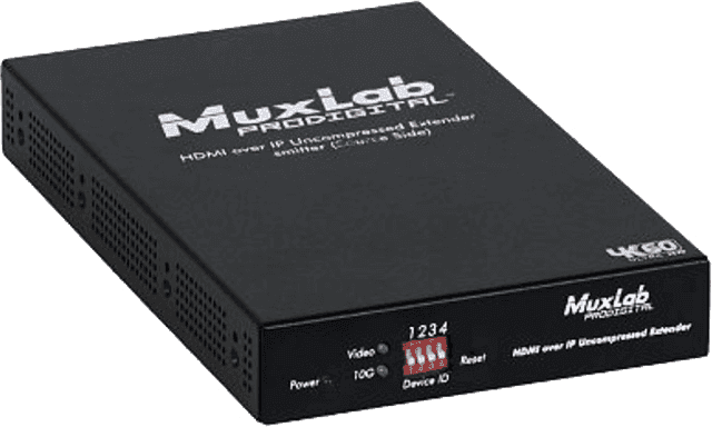 MuxLab IMU-500768-RX - Receptor AV sobre IP HDMI 4K/60 PoE RS232