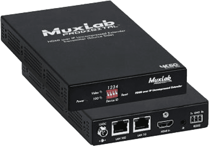 MuxLab IMU-500768-TX - Transmisor AV sobre IP HDMI 4K/60 con PoE y RS232