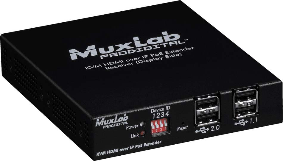 MuxLab 500772-RX - Receptor HDMI KVM sobre IP UHD 4K