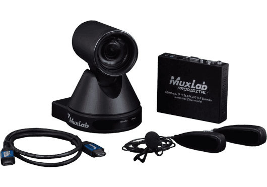 MuxLab IMU-500786 - Kit de Streaming con Cámara PTZ HDMI/IP y Transmisor