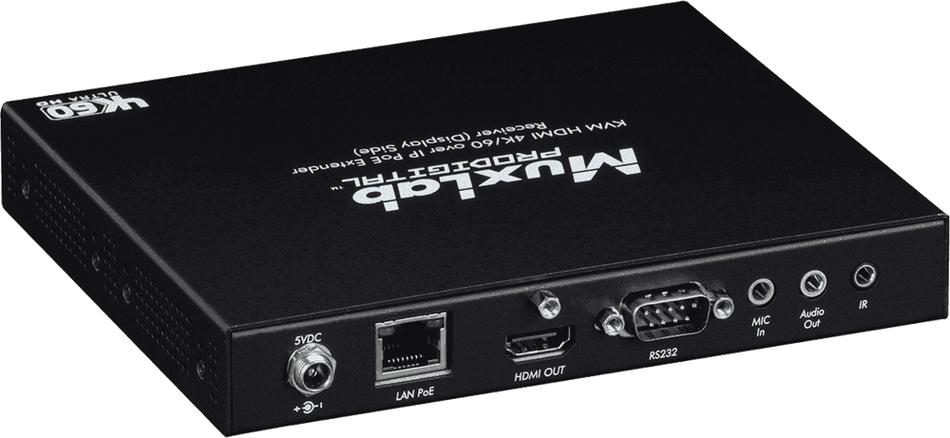 MuxLab 500800-RX - Receptor KVM sobre IP 4K/60 con PoE