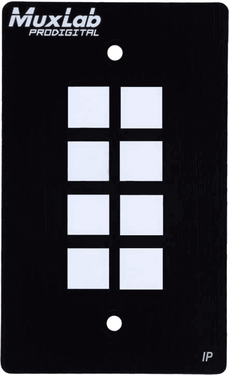 MuxLab 500816-IP - Panel de control IP PoE de 8 botones