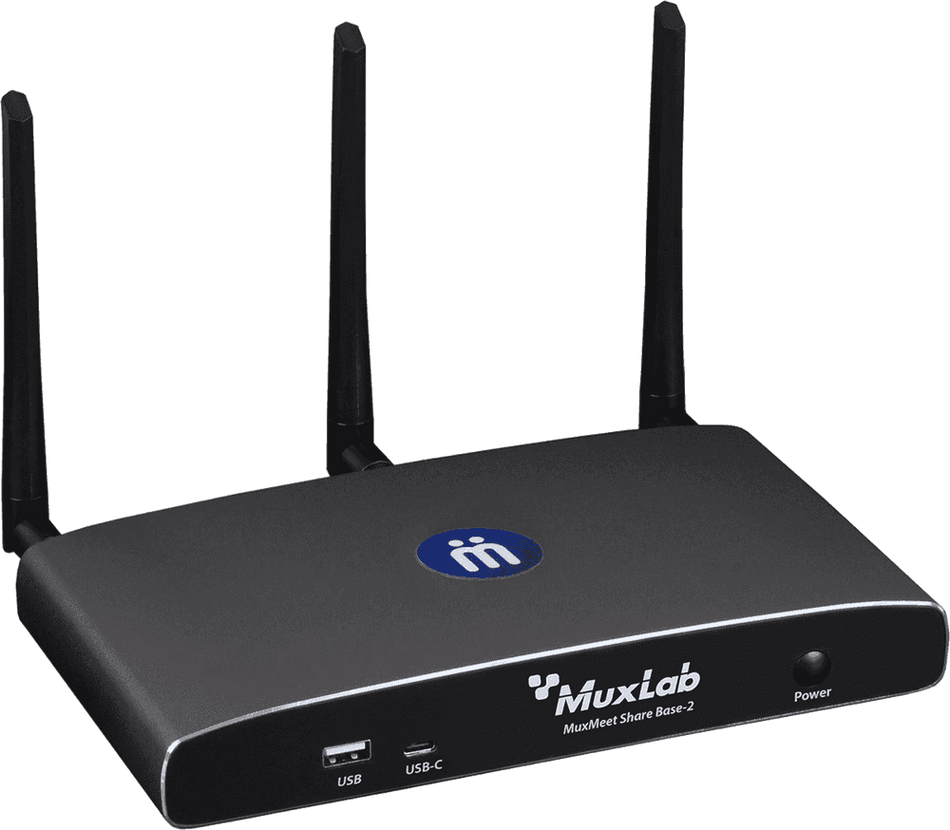 MuxLab IMU-500829 - Receptor MuxMeet Share Base 2 para Conferencias Inalámbricas