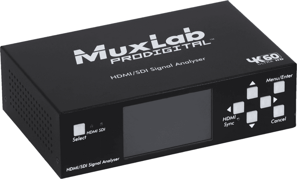 MuxLab IMU-500831 - Analizador de Señales HDMI 2.0 y 3G-SDI Profesional