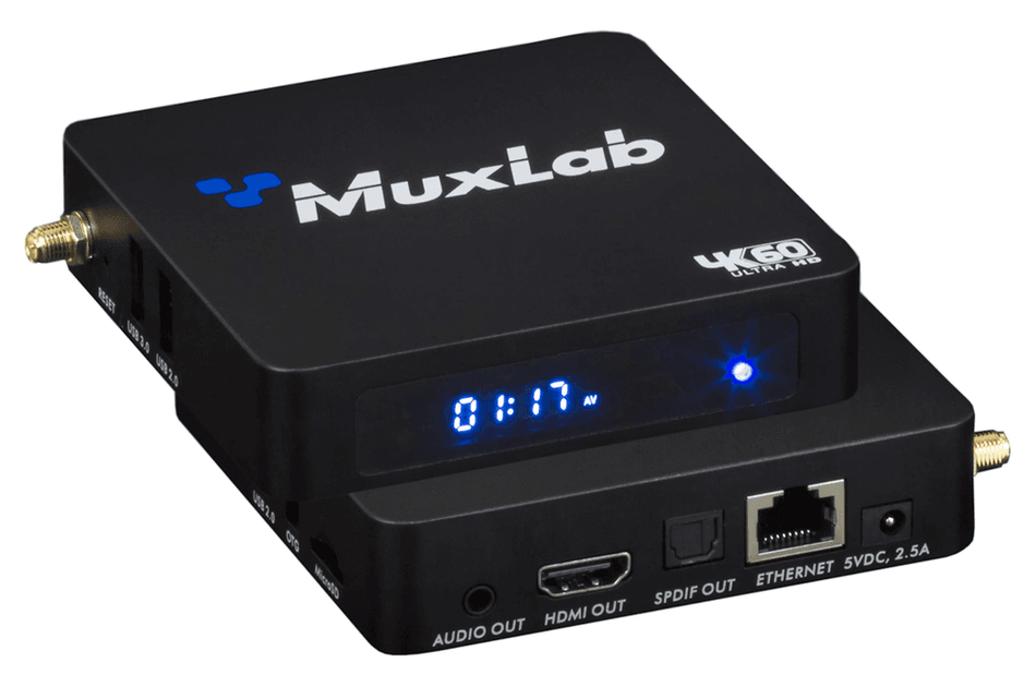 MuxLab 500890 - Receptor HDMI sobre IP con Reproductor de Señalización Digital