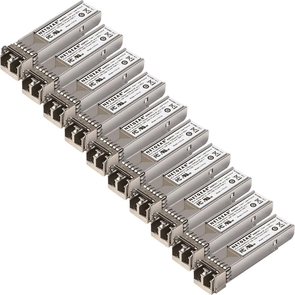Netgear AXM762 (Pack 10) - Transceptor SFP+ 10GBASE-LR para Fibra Monomodo 10km