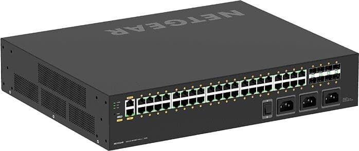 Netgear AV Line M4250-40G8XF-PoE++ (GSM4248UX) - Switch Gestionable para AV Profesional con 40 Puertos Ultra90 PoE++ (2880W) y 8 Uplinks 10G SFP+