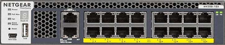 Netgear M4300-16X (XSM4316PB) - Switch Gestionable Apilable 16 Puertos 10G Multi-Gig PoE+ (500W)