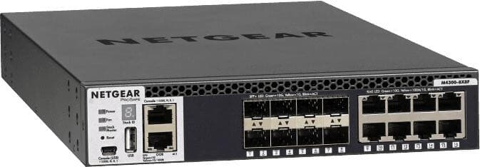 Netgear M4300-8X8F (XSM4316S) - Switch Gestionable Apilable 10G con 8 Puertos Cobre y 8 SFP+ en Formato Ancho Medio