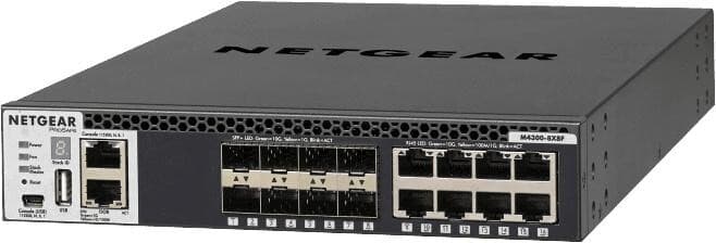 Netgear M4300-8X8F (XSM4316S) - Switch Gestionable Apilable 10G con 8 Puertos Cobre y 8 SFP+ en Formato Ancho Medio