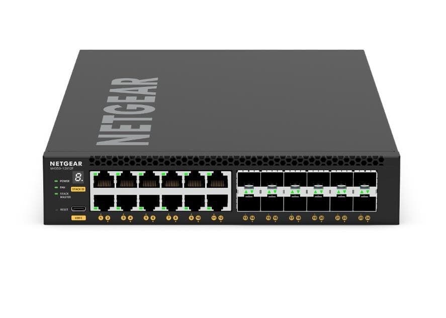 Netgear M4350-12X12F (XSM4324) - Switch Gestionable AV Line con 12 Puertos 10G Multi-Gig y 12 Puertos SFP+