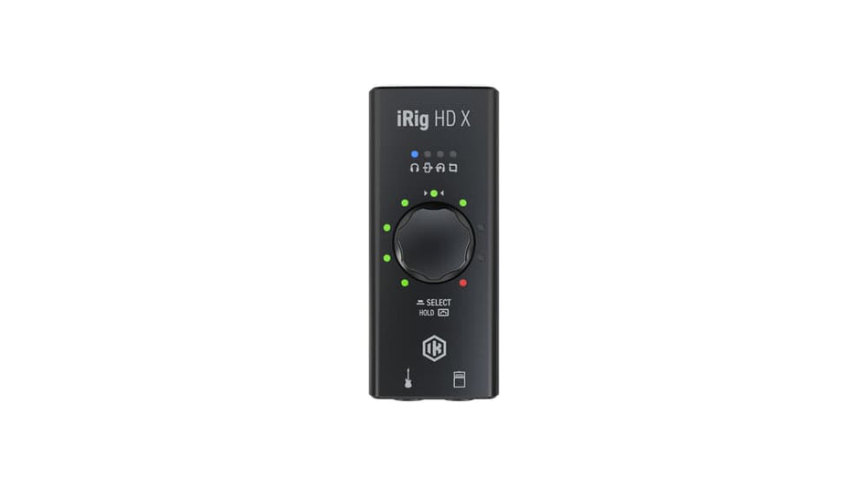 IK Multimedia iRig HD X - Interfaz 24-bit/96 kHz para guitarra/bajo con Loopback+, Amp Out y afinador integrado