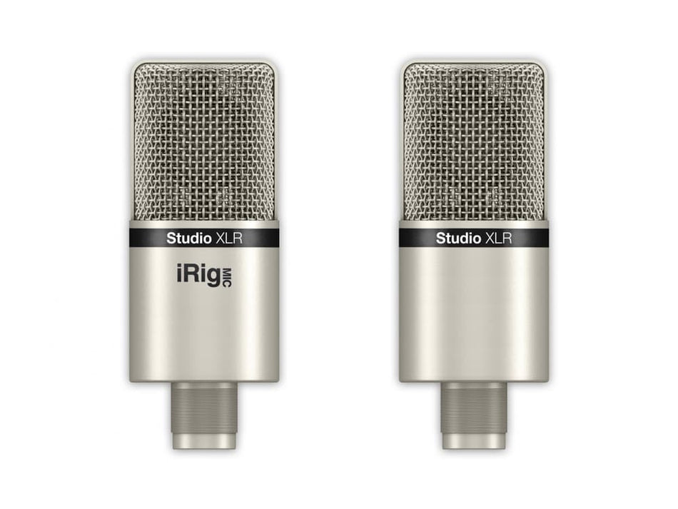 IK Multimedia iRig Mic Studio XLR (IPIRIGMICSTDXLR) - Micrófono de condensador de gran diafragma ultracompacto (XLR, cardioide)