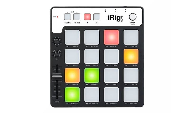 IK Multimedia iRig Pads (IPIRIGPADS) - Controlador MIDI de pads 16× para iPhone/iPad/iPod touch y Mac/PC