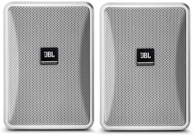 JBL Professional Control 23-1-WH - Altavoz ultracompacto 2 vías de 3″ para interior/exterior con cobertura 100°×100° (blanco, 2 unidades)