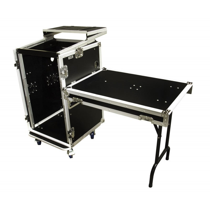 JV Case B03240 - Flightcase de 10/18U con bandeja y mesa