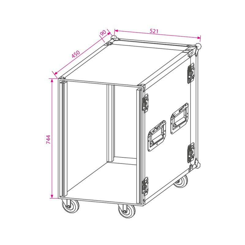 JV Case B03211 - Flightcase rack 19 pulgadas de 16 unidades