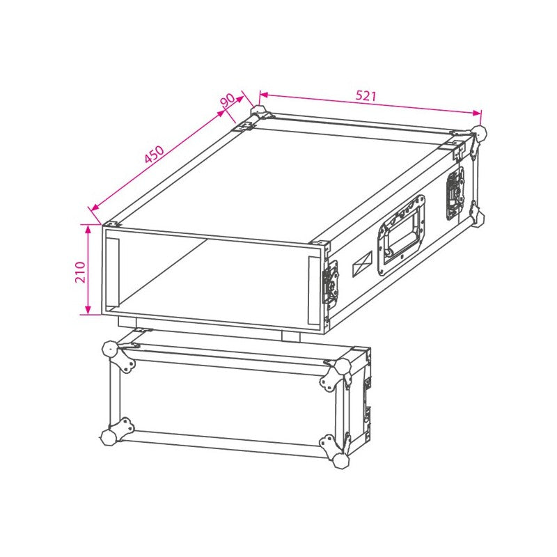 JV Case B03208 - Flightcase Rack 19 Pulgadas 4U