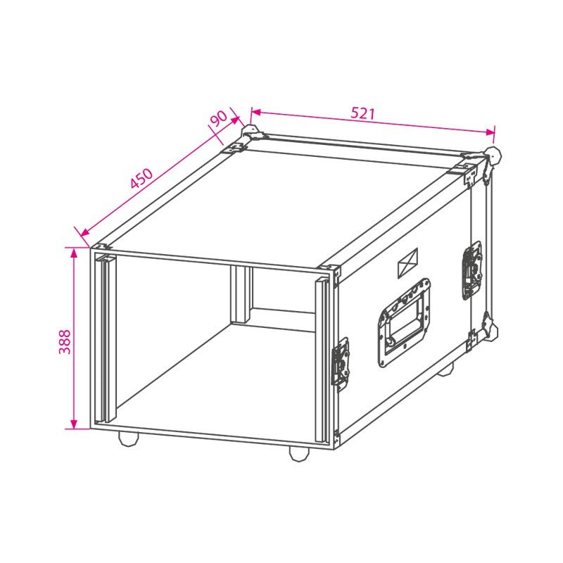 JV Case B03209 - Flightcase Rack 19" 8U
