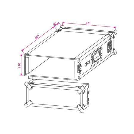 JV Case B03208 - Flightcase Rack 19 Pulgadas 4U - Tempo Shop
