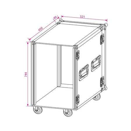 JV Case B03211 - Flightcase rack 19 pulgadas de 16 unidades - Tempo Shop