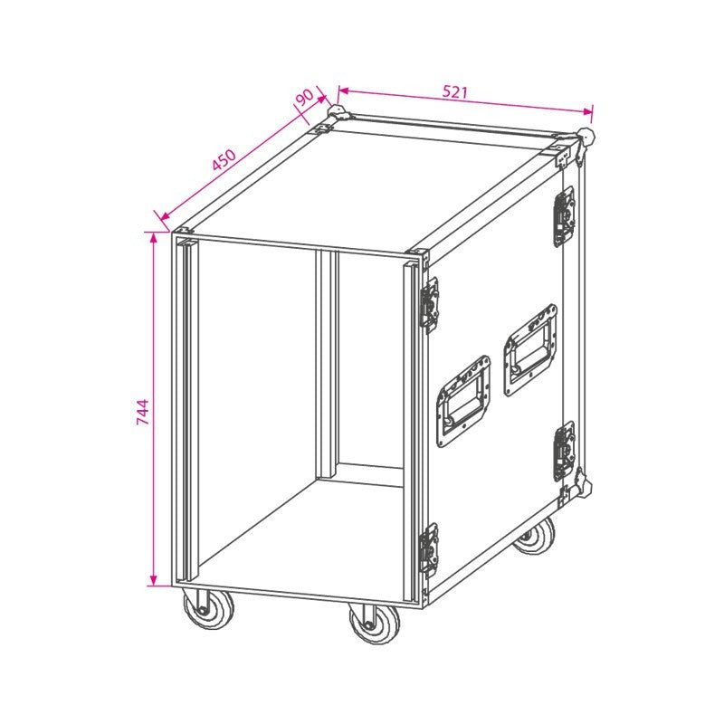 JV Case B03211 - Flightcase rack 19 pulgadas de 16 unidades - Tempo Shop