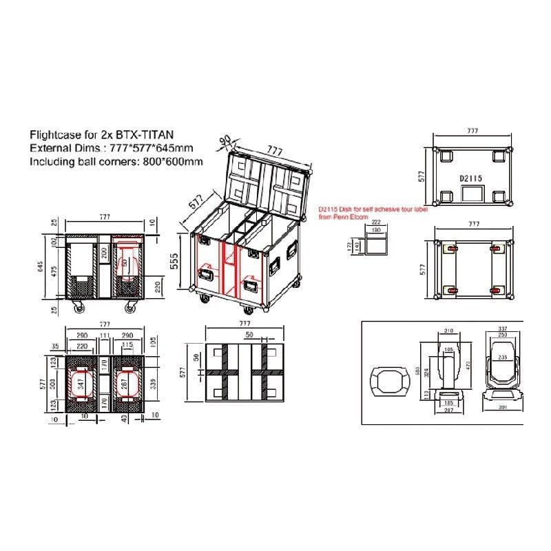 JV Case B03251 - Flightcase para 2 cabezas BTX-TITAN - Tempo Shop