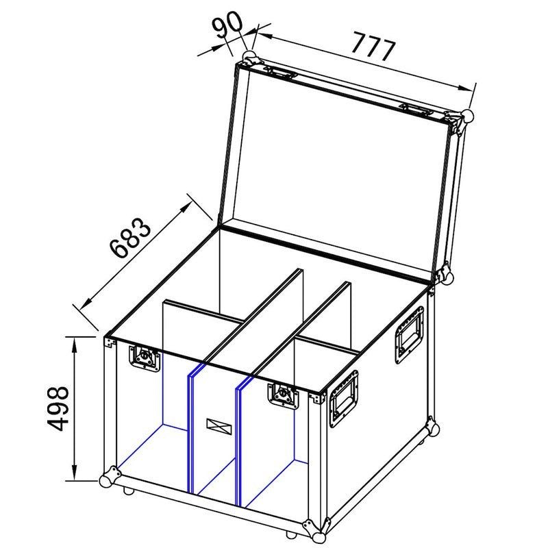JV Case B03253 - Flightcase para 4 Proyectores de Iluminación - Tempo Shop