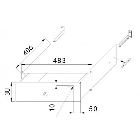 JV Case Cajón Rack 19" 3U - Almacenamiento Seguro y Profesional - Tempo Shop