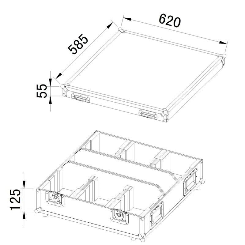 JV Case CASE-3 - Flightcase para 6 Proyectores LED - Tempo Shop