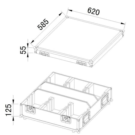 JV Case CASE-3 - Flightcase para 6 Proyectores LED - Tempo Shop